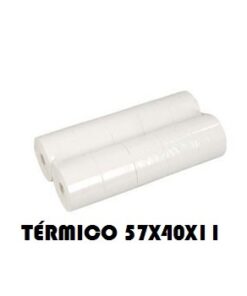 Pack10 Rolos Papel Térmico 57X40X11 Branco