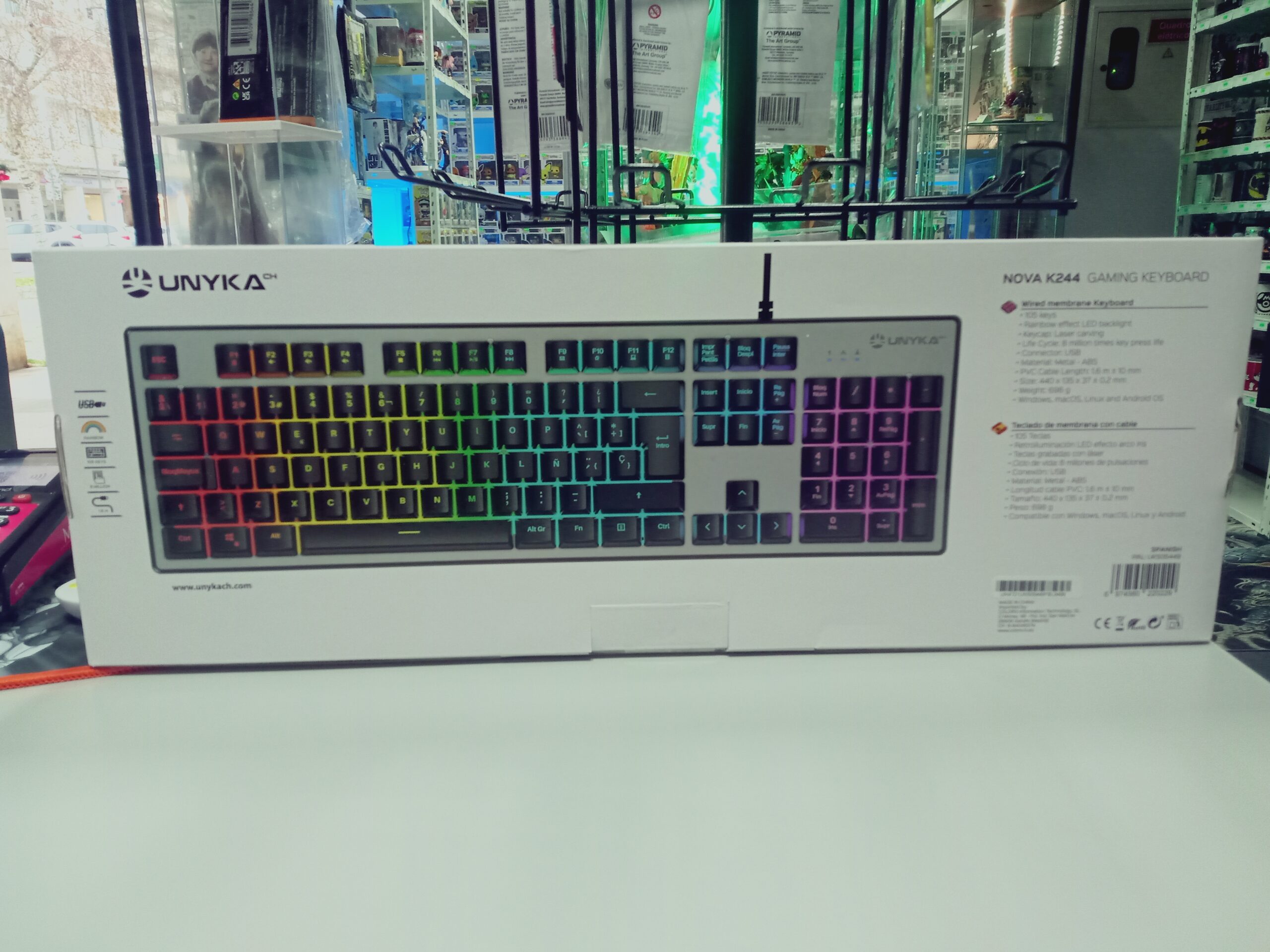 Unykach Nova K244 Teclado Gaming Multimedia 105 Teclas USB - 1