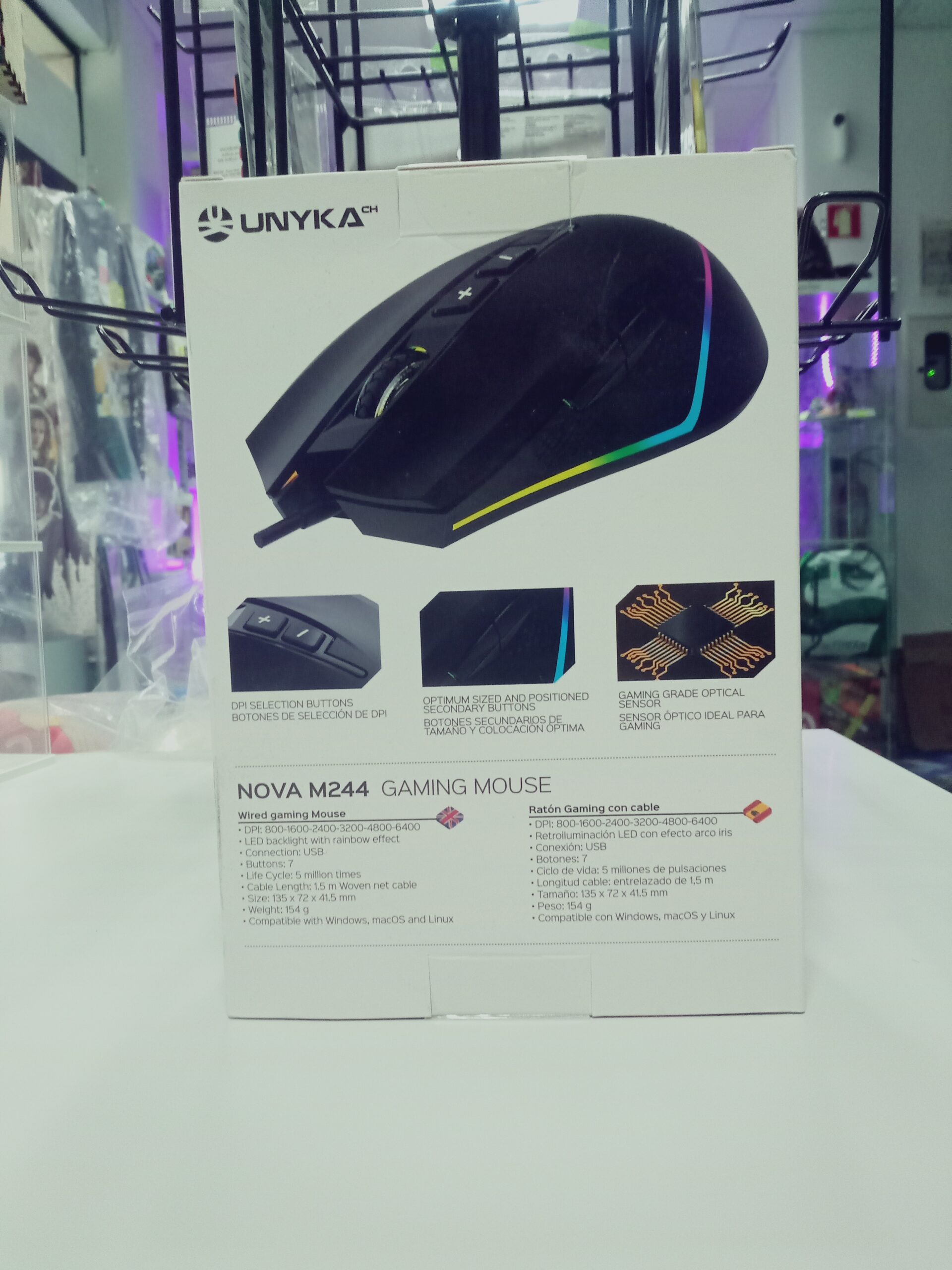 Unykach Nova M244 Raton Gaming USB - 2