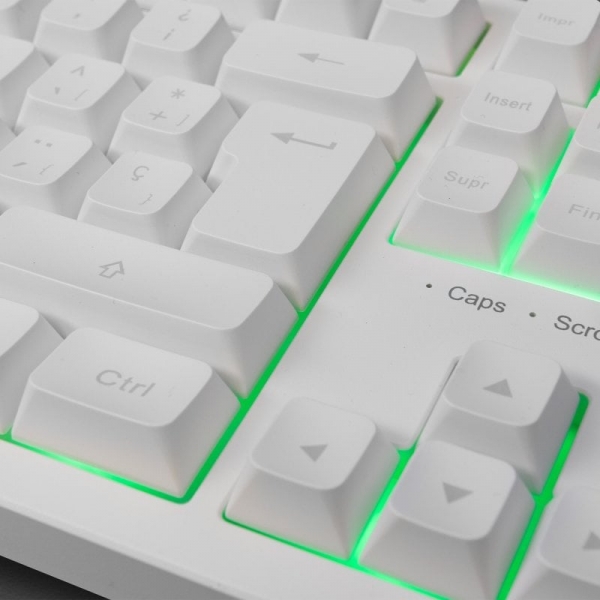 Teclado Mars Gaming MK023 - Compativel com vários sistemas Portugues - Cor Branco - 3