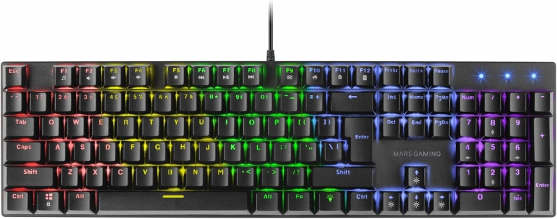 Teclado Mecânico Mars Gaming RGB MK422 - Compatibilidade Multiplataforma - 1