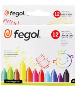 Caixa 12 Lápis de Cera FEGOL Kids Aguarela