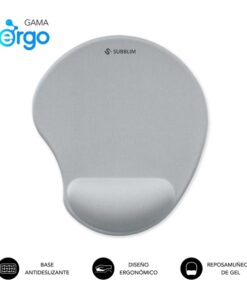 Tapete para Rato Neogel Ergonómica - Espuma Elástica - Microtexturizada Impermeável - Base Antideslizante - Cor Prata