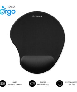 Tapete para Rato Neogel Ergonómica – Espuma Elástica – Microtexturizada Impermeável – Base Antideslizante – Cor Preto