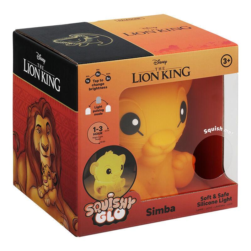 Lâmpada de silicone SquishyGlo Boo Disney The Lion King Simba 14 cm - 3