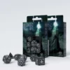 Dados Dungeons and Dragons, Dragons Dados Rúnicos Branco e Preto – Q Workshop
