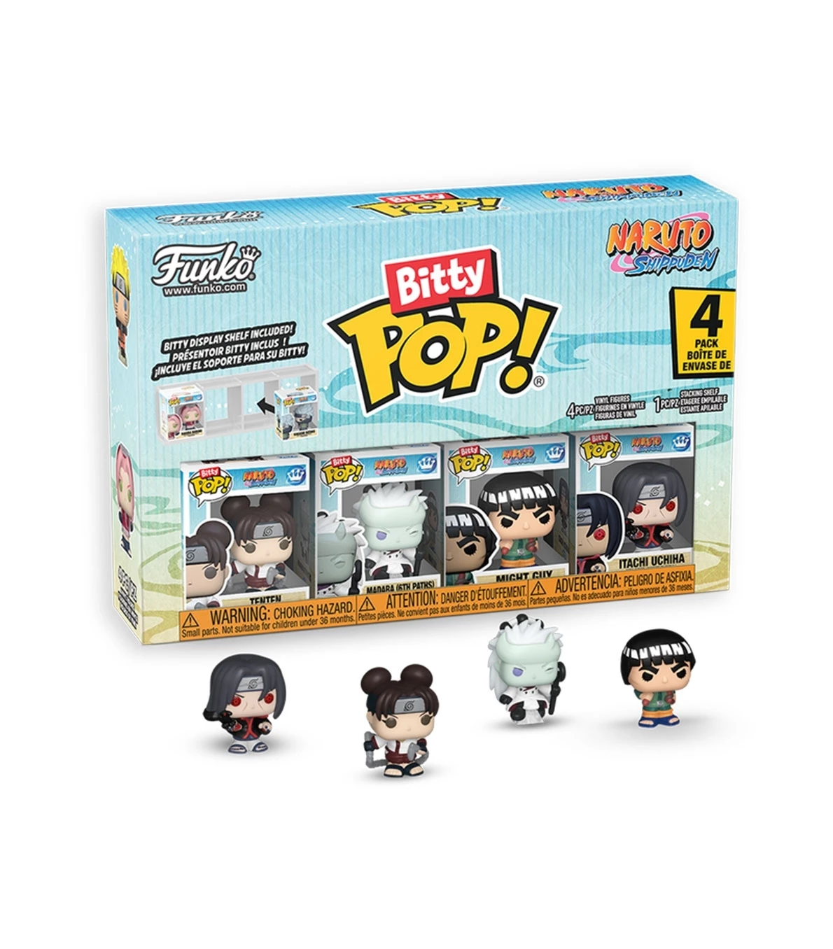 Funko Bitty Pop Naruto - Tenten- Madara- Mighty Guy- Itachi
