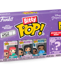 Funko Pack 4 Bitty Pop Disney Ariel, Mulan, Tiana e Mistério
