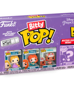 Funko Pack 4 Bitty Pop Disney Rapunzel, Mérida, Moana e Mistério